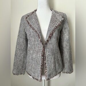 BANANA REPUBLIC Open Front Tweed Blazer Jacket Women’s Size 4